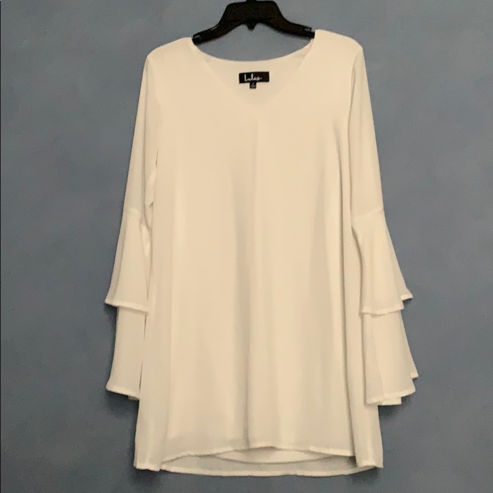 Lulus White Guest of Honor Flounce Dress